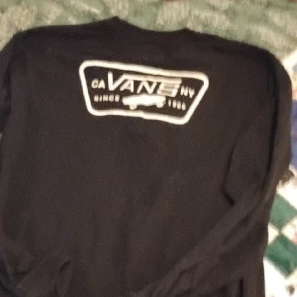 Vans Black Long Sleeve Tee with Logo XLarge Men's Unisex - Picture 4 of 9